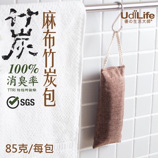 【UdiLife】 生活大師 吊掛式麻布竹炭包85g
