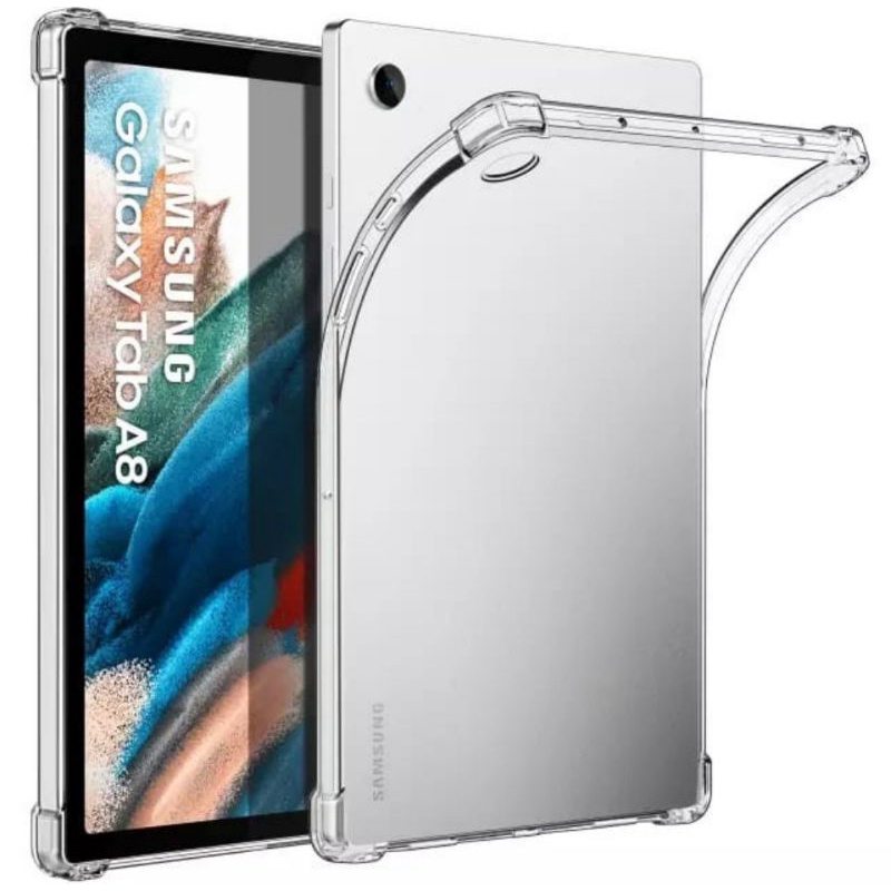 SAMSUNG 原裝軟殼三星 Galaxy Tab A8 LTE 10.5 英寸保護殼透明透明外殼保護套防裂保護軟殼超薄