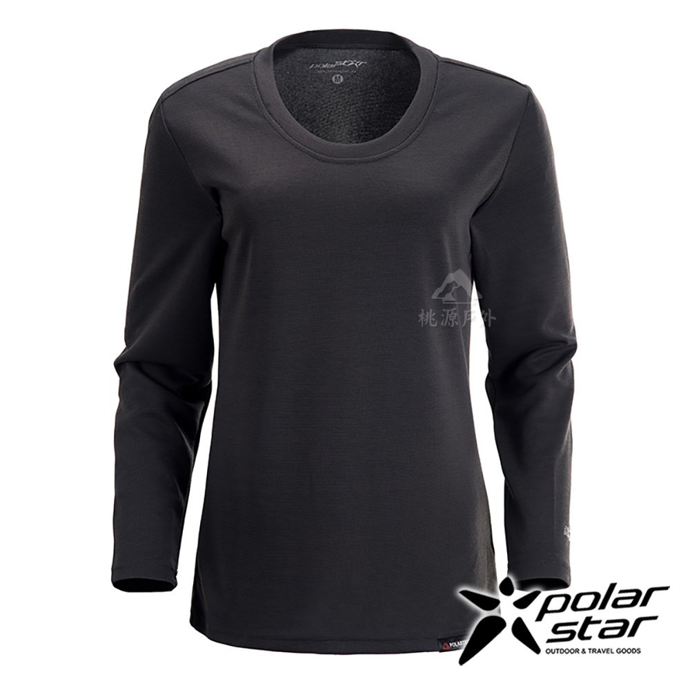 【PolarStar】女 圓領排汗保暖衣『黑色』P21216