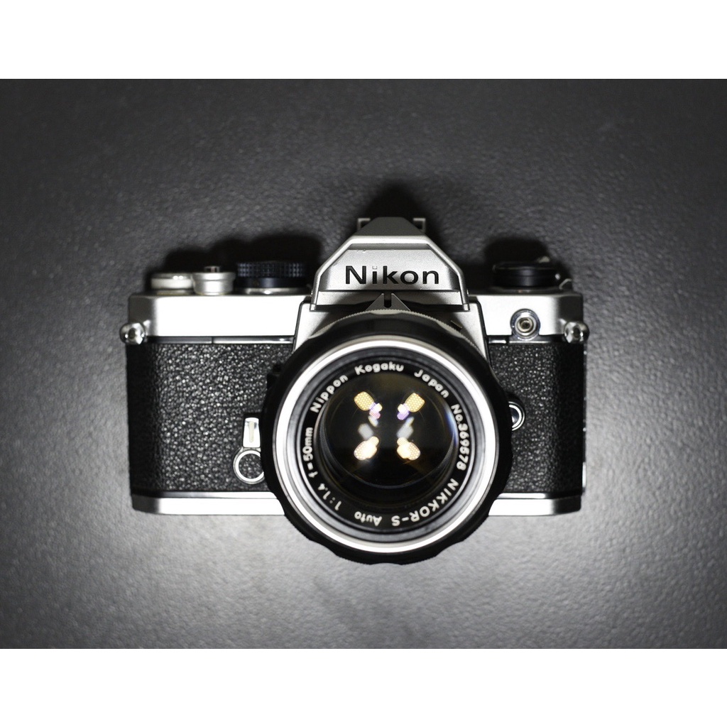 【經典古物】尼康 NIKON FM 銀 NIKKOR Auto 50mm F2 底片相機 FE FM2