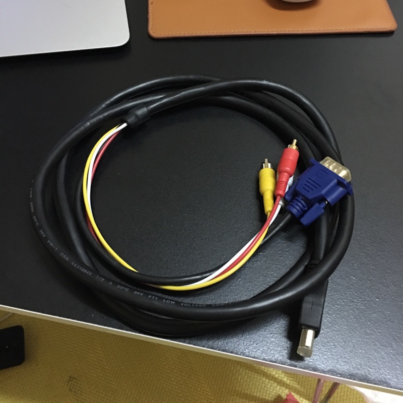 鍍金接頭 HDMI 轉 RCA 色差/VGA轉接線 /影像傳輸線