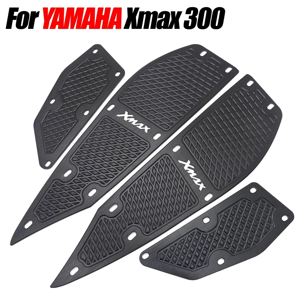 山葉 摩托車腳踏踏板 CNC 腳踏墊腳踏鋁合金加強腳墊適用於 YAMAHA Xmax 300 XMAX300 17-18