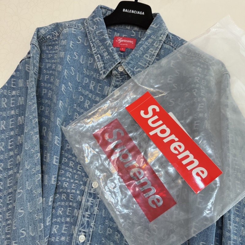 Supreme SS21 Jacquard logo denim shirt 厚磅牛仔襯衫