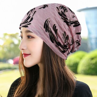 現貨 快速發貨 韓版時尚煙雨花帽子女春夏秋冬四季薄款透氣套頭帽蕾絲包頭帽頭巾帽光頭堆堆帽透氣月子帽空調帽孕婦帽街舞帽