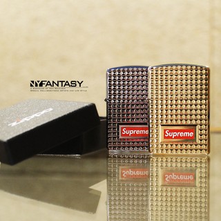 【紐約范特西】 預購 Supreme Diamond Cut Zippo® 鑽石 打火機 金/銀 2色