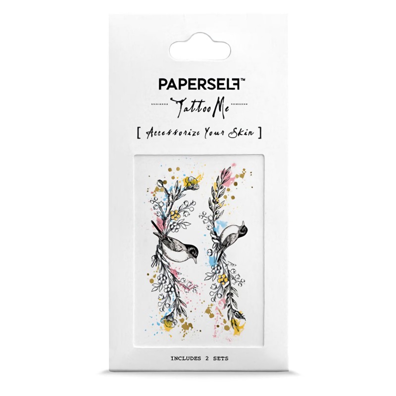 PAPERSELF刺青貼紙/ 小愛情鳥/ Mini Love Bird/ 2入 誠品eslite