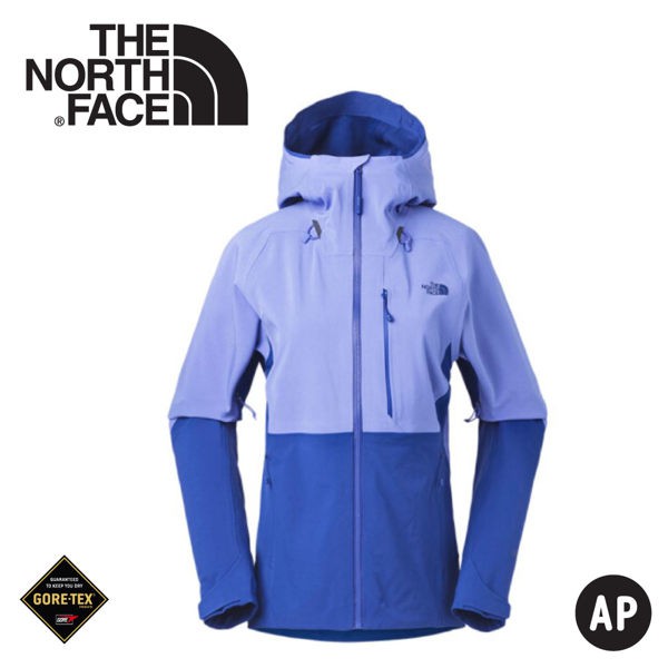 【The North Face 女 GORE-TEX防水透氣連帽外套《藍》】3CH7/夾克/風雨衣/防水外套/悠遊山水