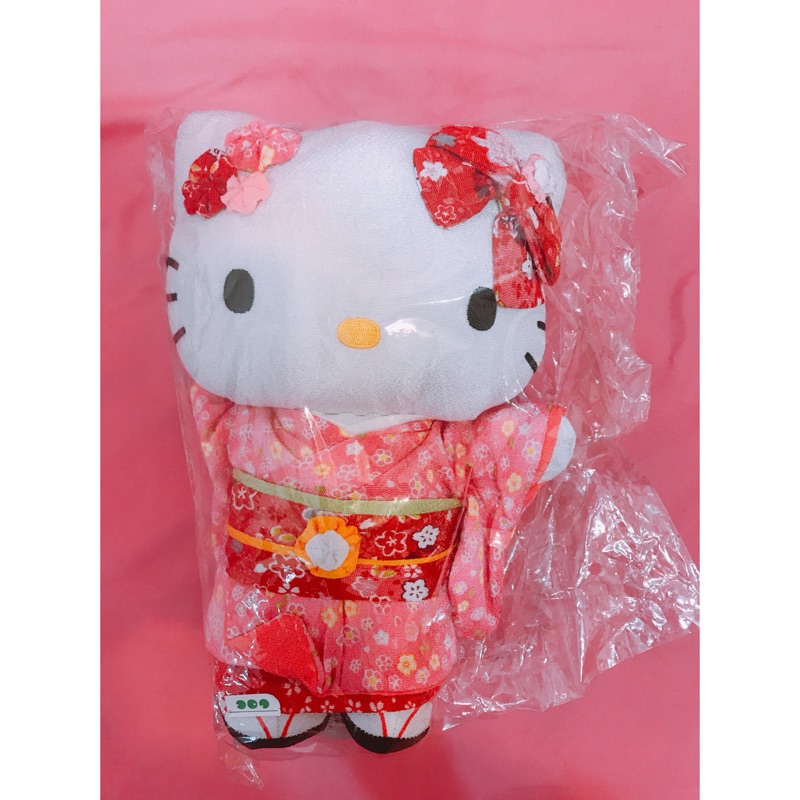 現貨✨日本北海道帶回🇯🇵hello kitty 和服蝴蝶結 娃娃 送禮/收藏 吊牌袋子未拆 大隻的哦