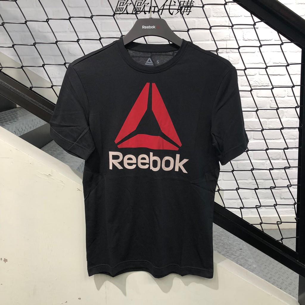 REEBOK QQR- REEBOK STACKED 短袖TEE 黑色CW5368 Successful R-Man | 蝦皮購物