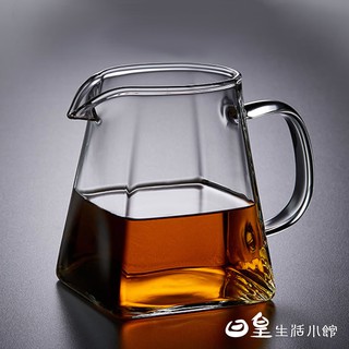 純手工耐高溫玻璃公道杯 茶具配件 方形玻璃茶海 玻璃茶具分茶器 300ML 日皇
