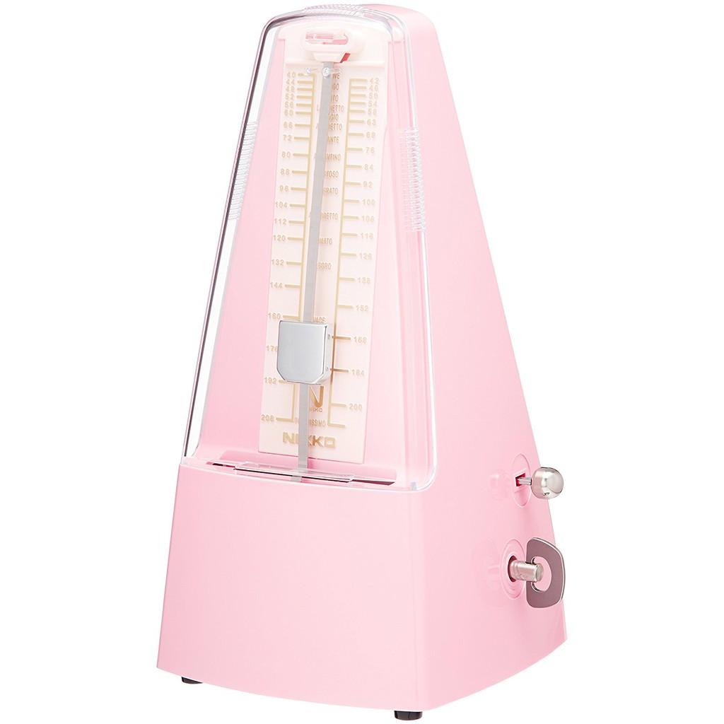 Nikko METNK233 發條機械式節拍器 傳統節拍器 鋼琴節拍器 粉紅色 公司貨 日本製
