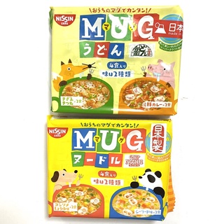 日清 MUG 4入馬克杯麵 豆皮烏龍 咖哩烏龍/醬油 海鮮拉麵(94g)