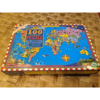 eeBoo拼圖-世界地圖（100片）World Map 100 Piece Puzzle