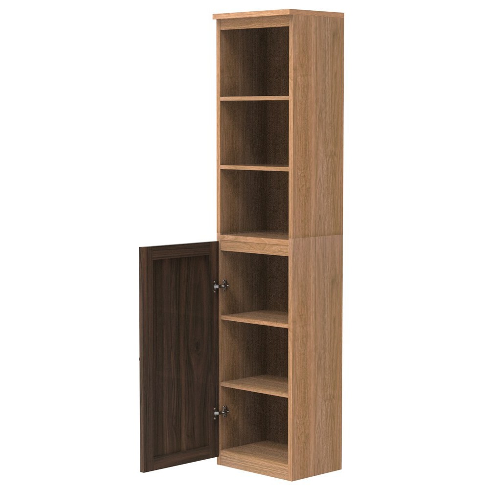 (組合) 特力屋 萊特 組合式書櫃 淺木櫃/淺木層板4入/深木門1入 40x30x174.2cm