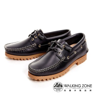 walking zone 經典款 帆船雷根鞋 男鞋-黑藍