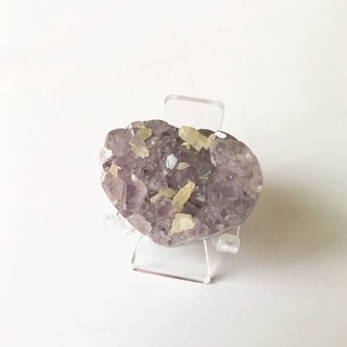 Amethyst Heart 紫晶簇愛心 紫晶牙方解石小愛心-95g
