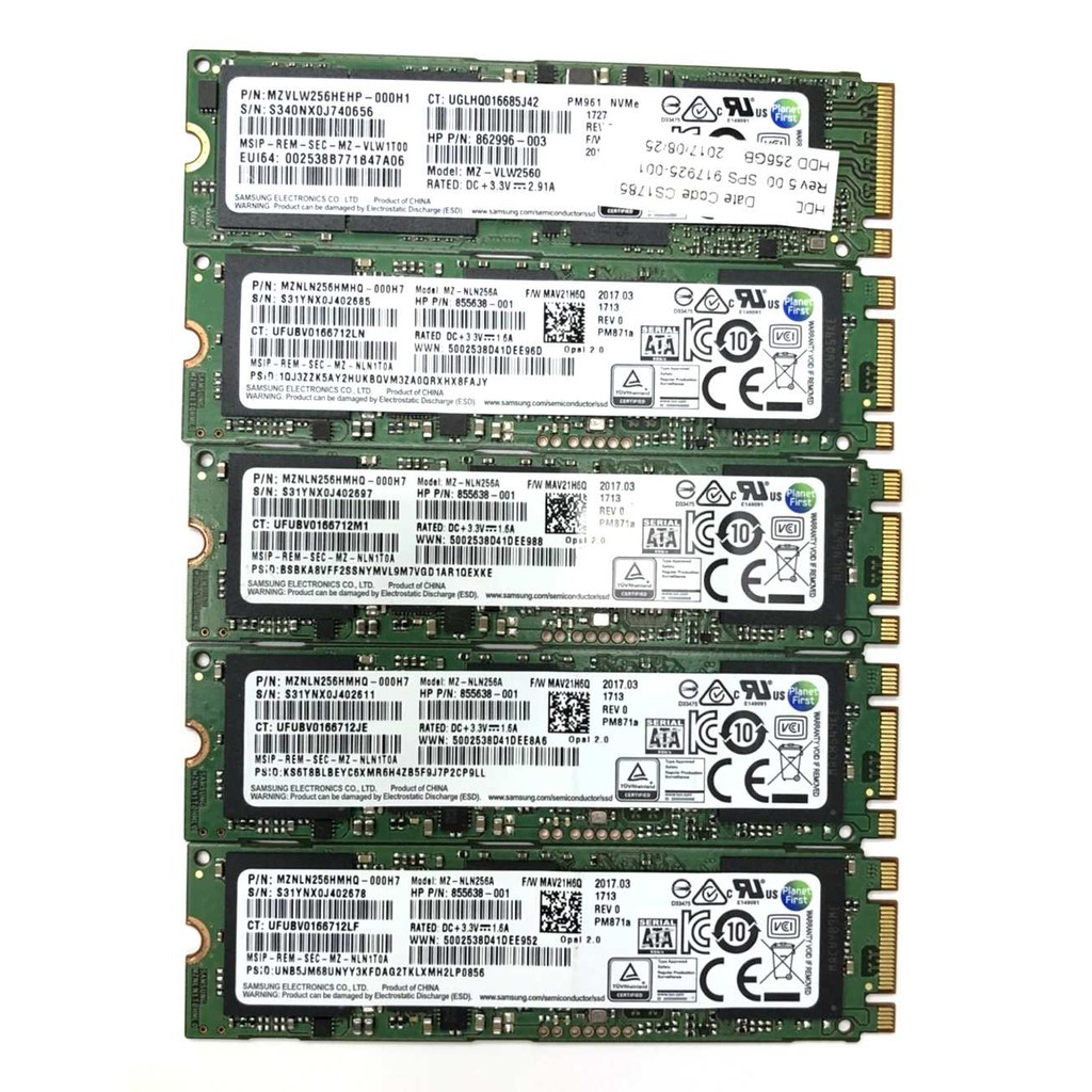 二手良品/m.2固態硬碟/2280/SSD/128G/256G/SATA/NGFF/PCIE效能飆升/各大廠牌 隨機出貨