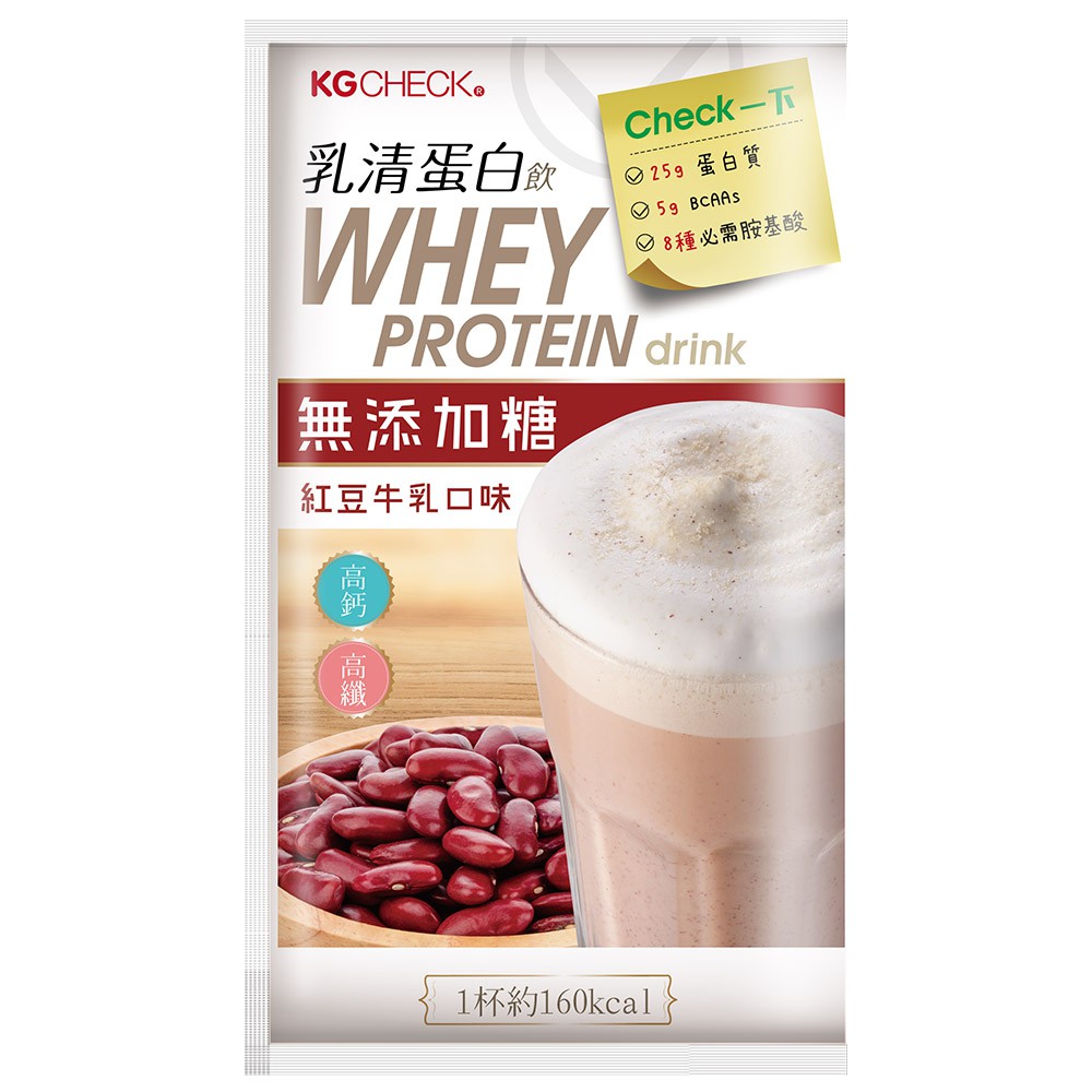 【聯華食品 KGCHECK】蛋白飲-紅豆牛乳口味(43g)