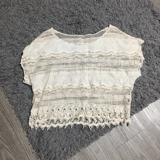 ✨安妞小館✨* 二手*蕾絲海灘外罩衫上衣