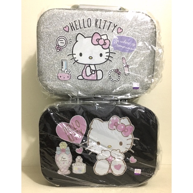 正版 hello kitty 台灣限定販售 凱蒂貓 KT 亮彩旅行化妝箱 化妝箱 手提箱