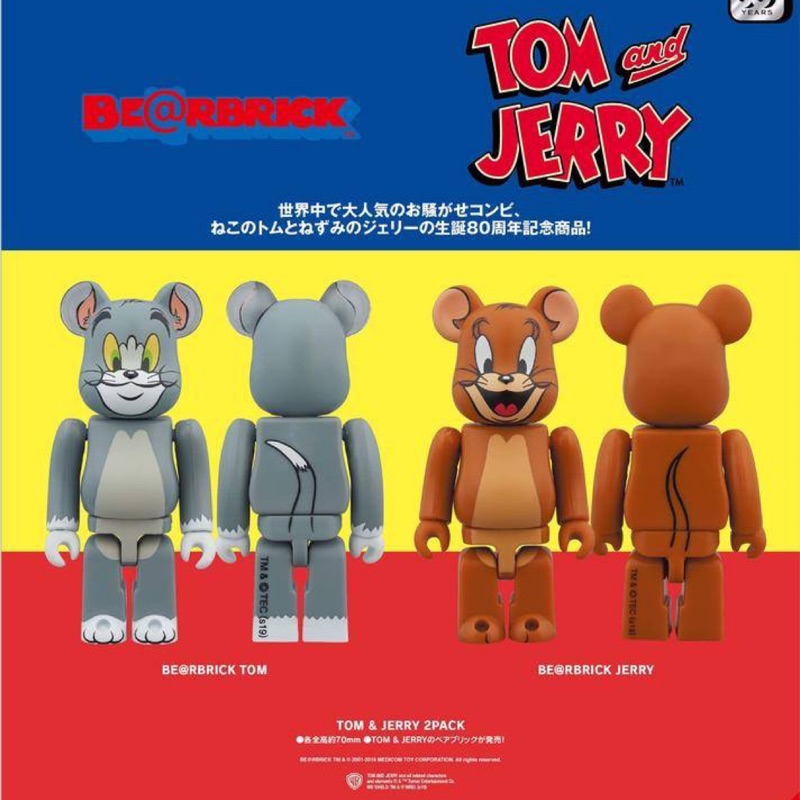 ［現貨］be rbrick 湯姆貓 傑利鼠 tom and jerry 100%