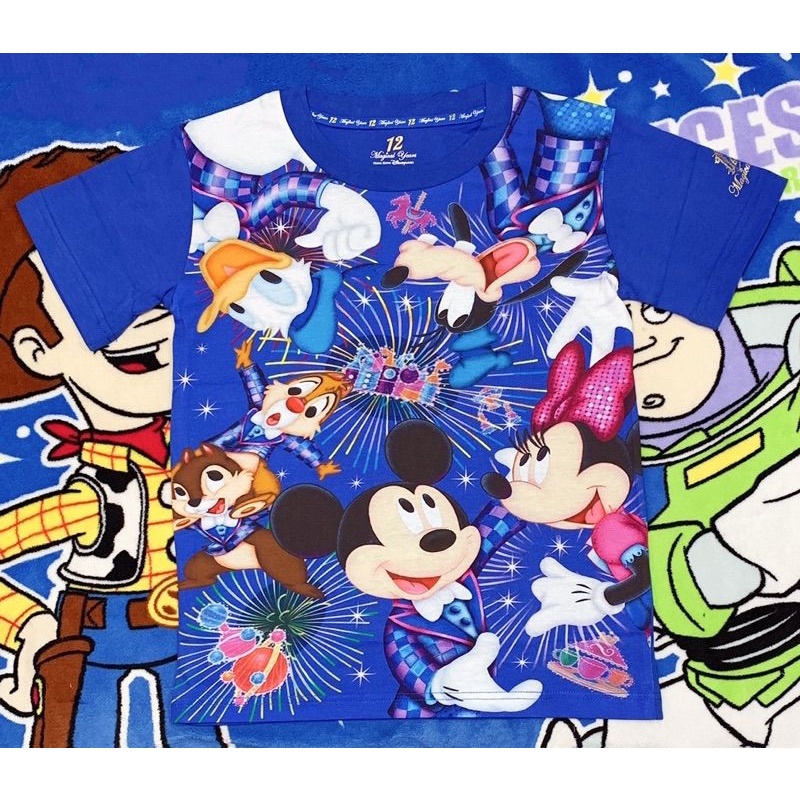 🐏全新現貨🐏香港迪士尼卡通多頭纯棉成人短袖T恤 周年纪念款