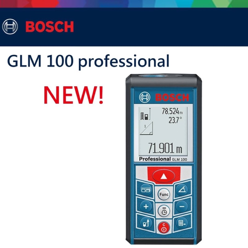 金金鑫五金 正品 Bosch 博世 GLM 100 測距儀  GLM100 台灣原廠公司貨