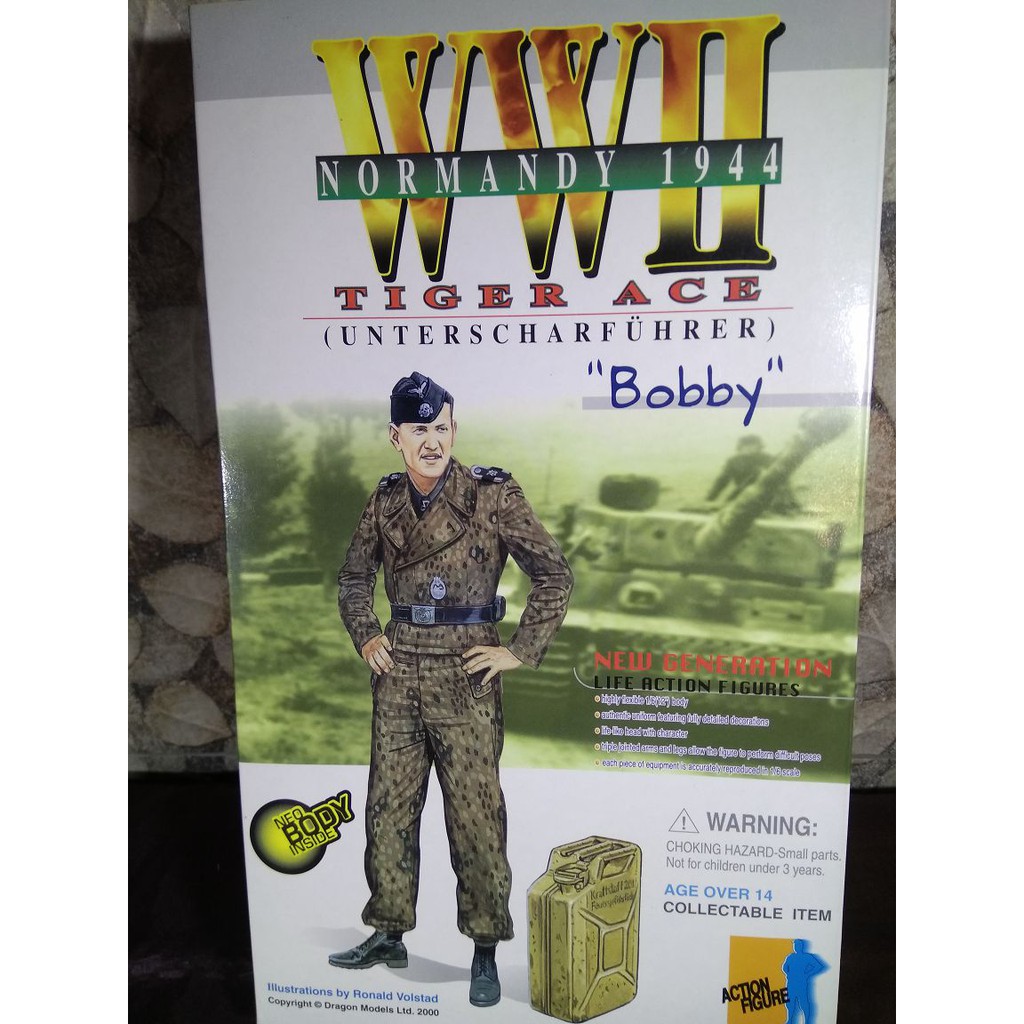 德國二戰黨衛軍SS虎式坦克迷彩裝 1/6比例 12吋可動人偶