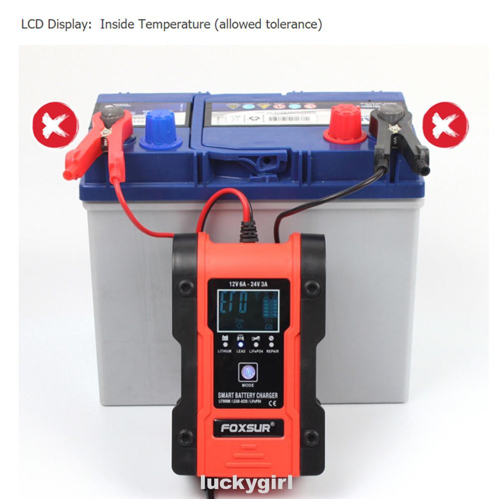 12v 24v摩托車便攜式全自動汽車電池充電器 蝦皮購物