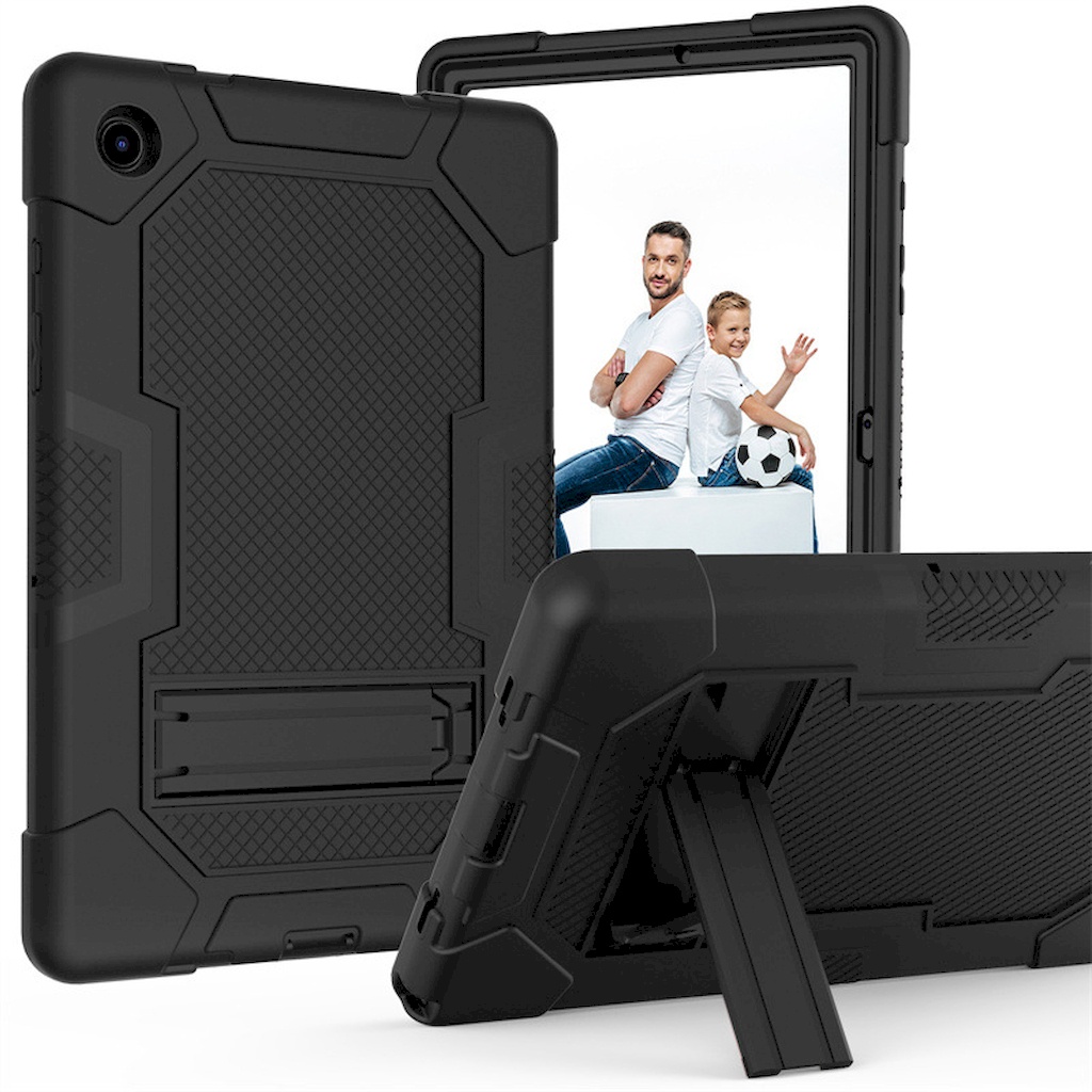 三星 Galaxy Tab A8 10.5 X200 X205 雙層保護殼防撞平板套蜂巢紋散熱設計橫式支架防撞平板殼套