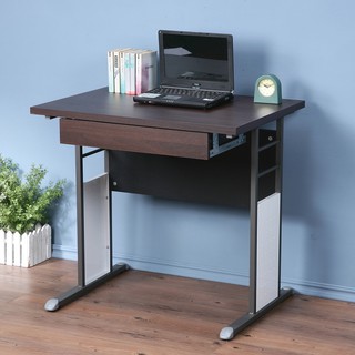 Homelike 巧思80x60辦公桌-附抽屜(炫灰桌腳) 書桌 電腦桌 工作桌