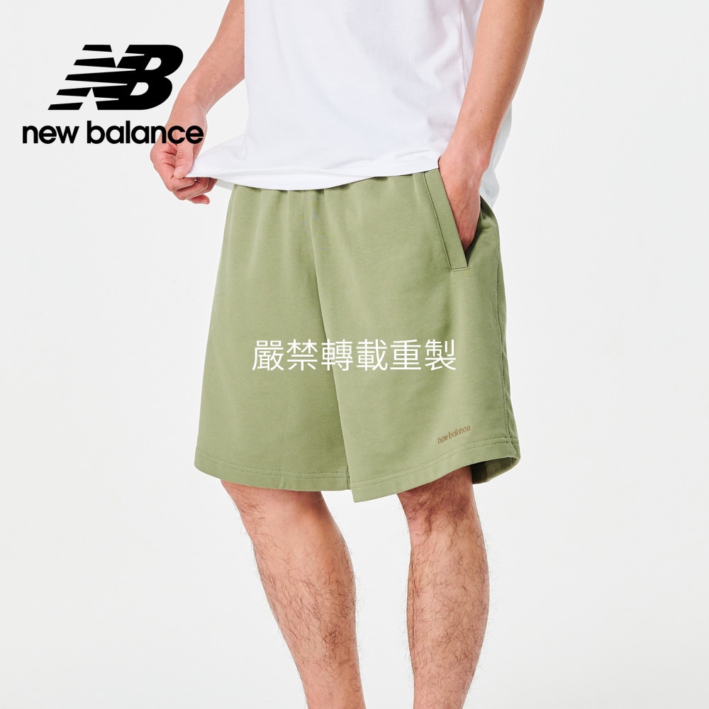 【New Balance】 NB 短褲_男性_綠色_AMS23550OLF