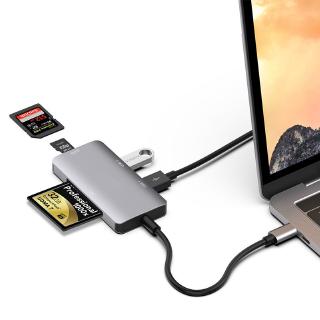 新品USB-C TO 3.0 HUB 五合一拓展塢 TYPE-C轉CF SD TF高速讀卡器