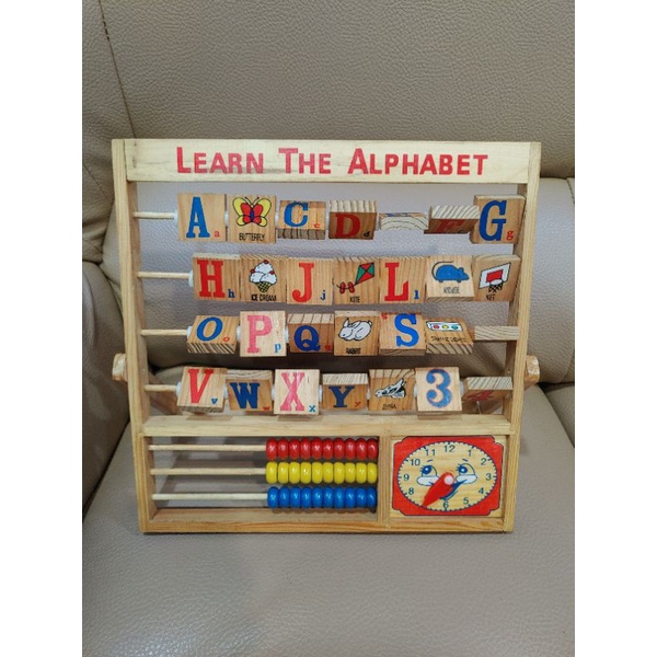 (已贈出)贈 免費 free 二手 兒童 幼兒 幼童 學習字母板 玩具 教具 英文單字 數字 時間 限自取