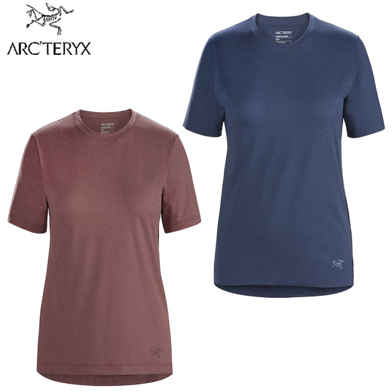 【Arcteryx 始祖鳥】女 Remige快乾短袖圓領衫 夜月藍/陶土褐/25141 短袖排汗衣 防曬 戶外 休閒