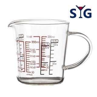 SYG耐熱玻璃量杯200cc~臺灣臺玻製造~
