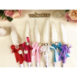 羽毛簽名筆 臺中出貨&可開發票 婚禮筆 簽名筆