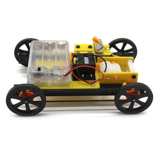 【AI電子】*(A4-2)齒輪換擋小車 三速調節機械傳動模型小車 創客DIY中小學生手工玩具