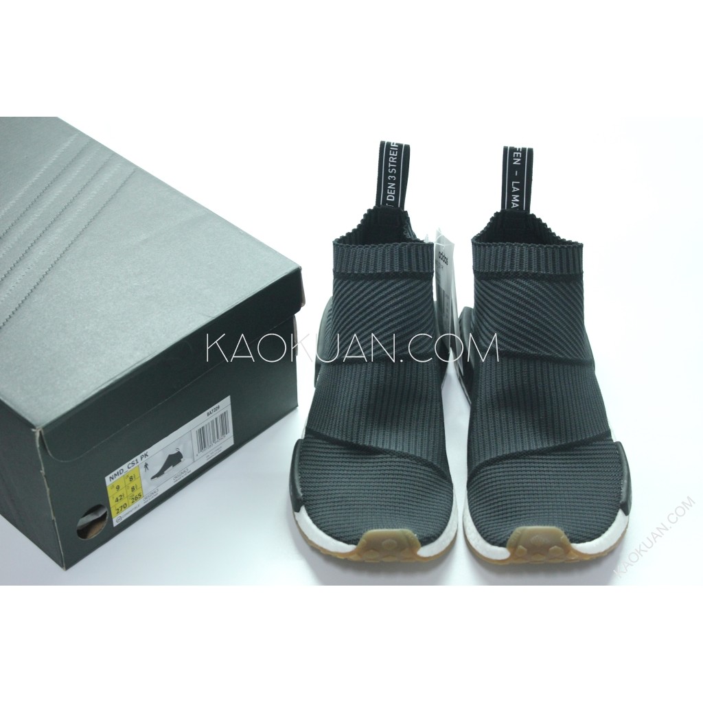 【高冠國際】Adidas NMD CS1 City Sock Black Gum 編織 膠底 線條 黑白 BA7209