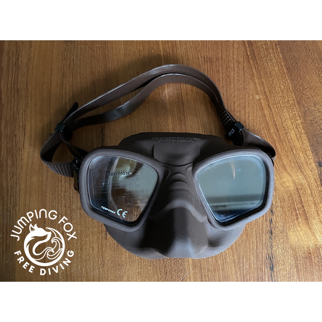 狐狸潛水 Sopras 超低容積 自由潛水 面鏡 咖啡色 蝦皮購物