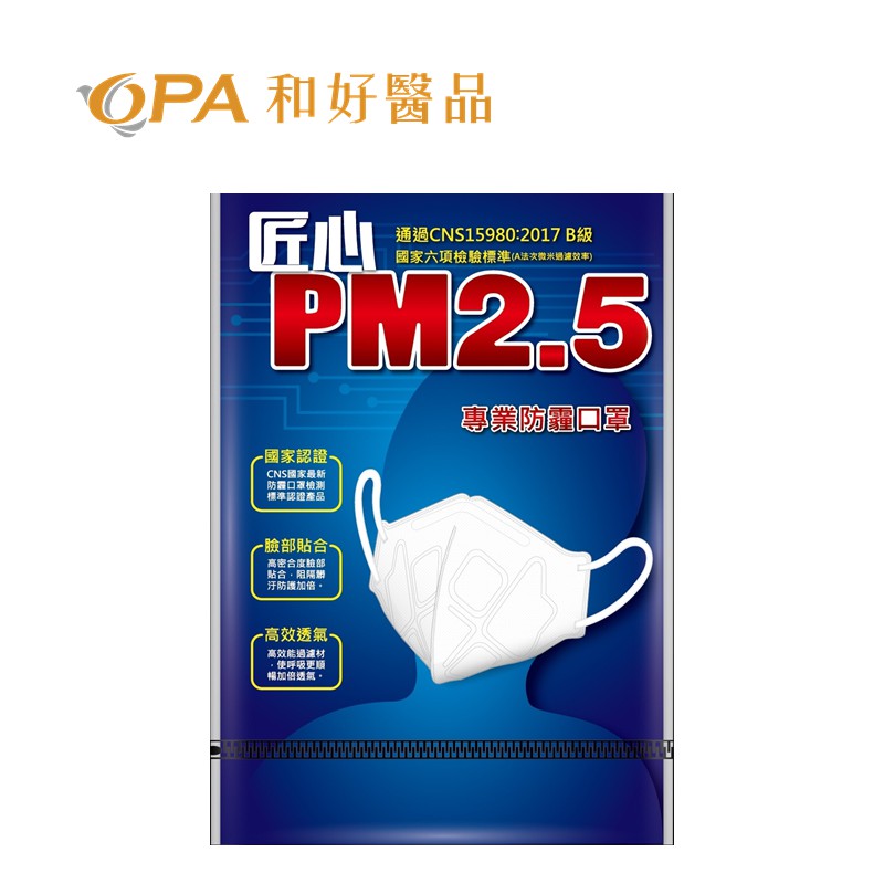 口罩｜康匠台製PM2.5B級立體口罩（成人）