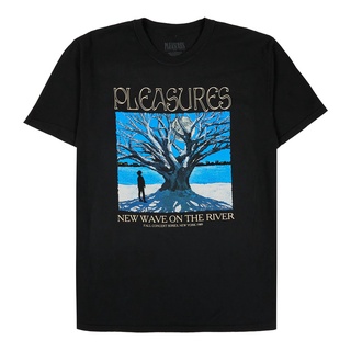 PLEASURES RIVER PIGMENT DYE T-SHIRT 黑色 短袖T恤 洛杉磯品牌