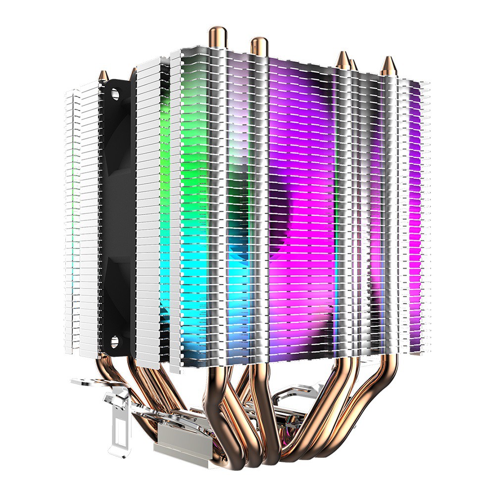darkFlash L6 9公分RGB風扇雙塔直觸式6熱導管CPU散熱器