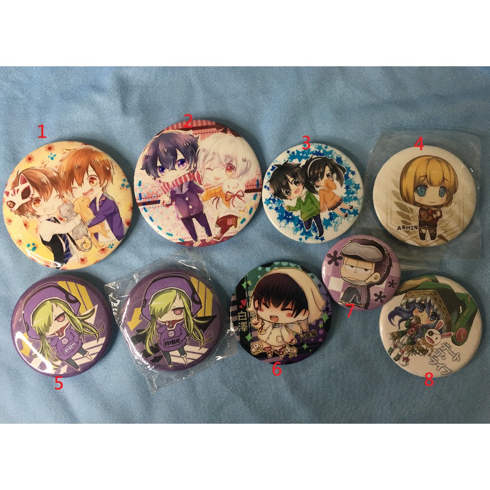 二手周邊同人胸章nico歌手ニコ歌い手陽炎計劃鬼燈的冷澈阿松おそ松さん進擊的巨人約會大作戰問題兒童 蝦皮購物