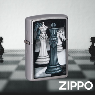 ZIPPO 西洋棋遊戲防風打火機 美國設計 官方正版 現貨 禮物 送禮 刻字 客製化 終身保固 49601