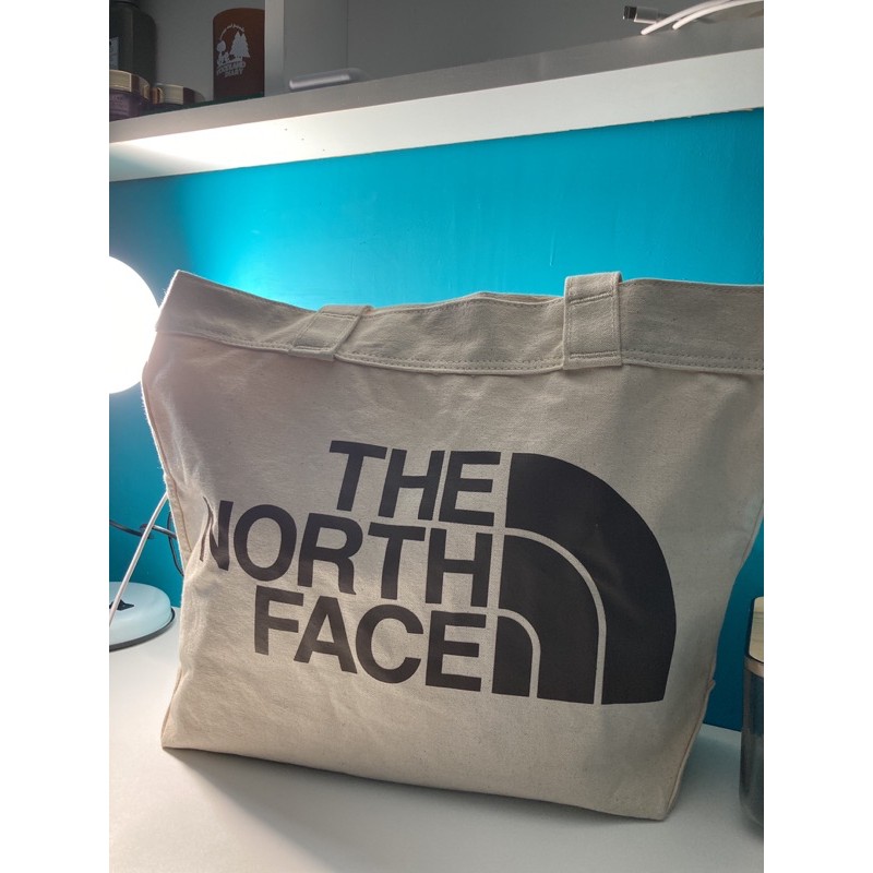 The north face 白色厚磅簡單托特包