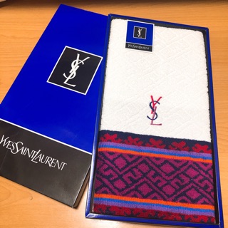 YSL 聖羅蘭正品日本製毛巾 運動毛巾 純棉 日本購入 Yves Saint Laurent 生日禮物 情人節禮物