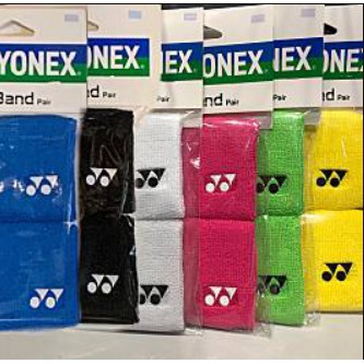 英明羽球 Yonex 優乃克 單包2入護腕吸汗ac 4ex 黑 藍 桃 綠 黃 蝦皮購物