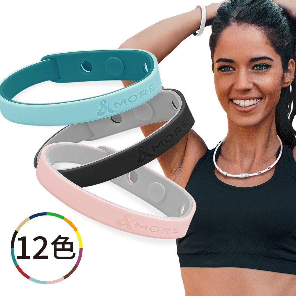 More愛迪莫icolor 2愛玩色系列健康負離子運動手環 腳環 鍺 鈦負離子能量 蝦皮購物