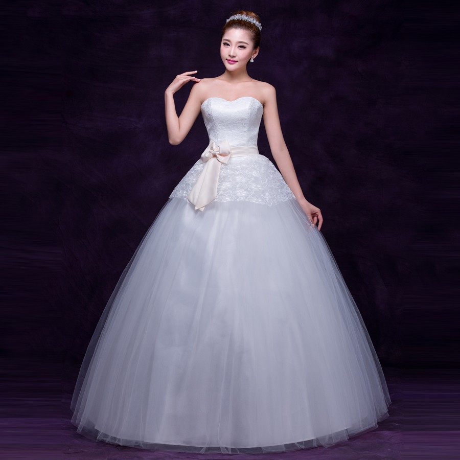 新款韓版甜美新娘婚紗公主顯瘦優雅婚紗禮服(出租或出售均可)